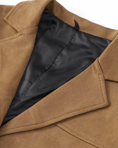 Lily | Luxuriöser Camel Wildleder Damen Blazer