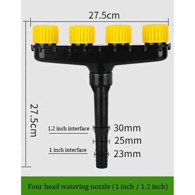 AquaQuad™ – Premium 4-Kopf-Gartenregner