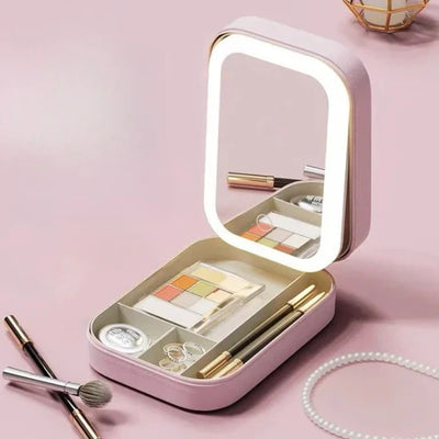 BeautyGlow™ – Tragbare Kosmetiktasche mit LED-Spiegel