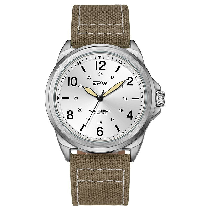 moderne klassische Uhr mit Lederarmband