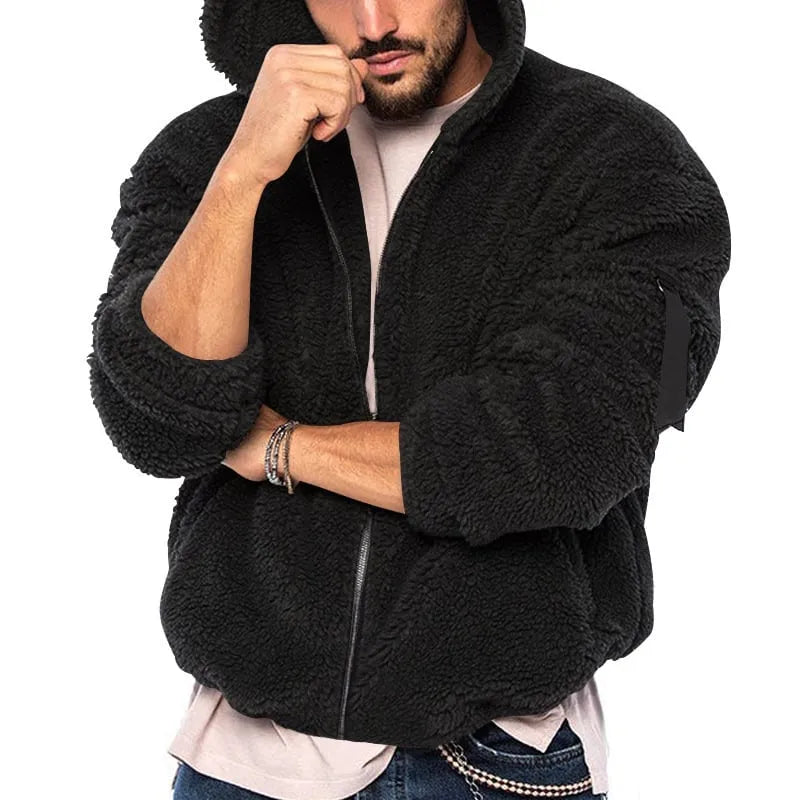 Sebastian - gemütlicher herbst/winter windbreaker mit kapuze für herren