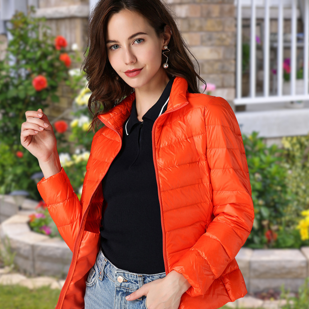 Isla - Weiße Daunen Jacke