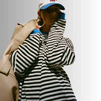 Maya | Mühelos Bequemes Streifen Damen Sweatshirt