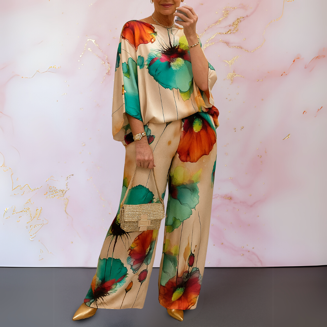 Moniek™ | Satin Zweiteiliges Damenset