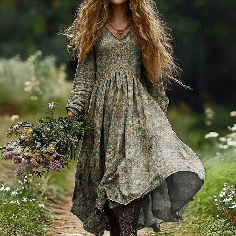 Veronica™ – Vintage-Kleid mit ethnischem Druck