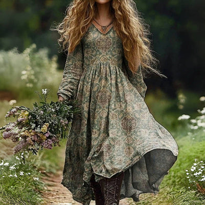 Veronica™ – Vintage-Kleid mit ethnischem Druck