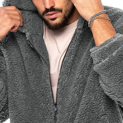 Sebastian - gemütlicher herbst/winter windbreaker mit kapuze für herren