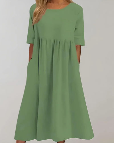 Damenkleid aus Baumwolle mit lockerer Passform