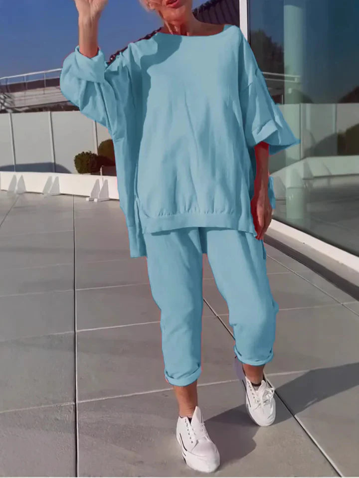 Esmaria - Lässiges Lounge Zweiteiler Satz