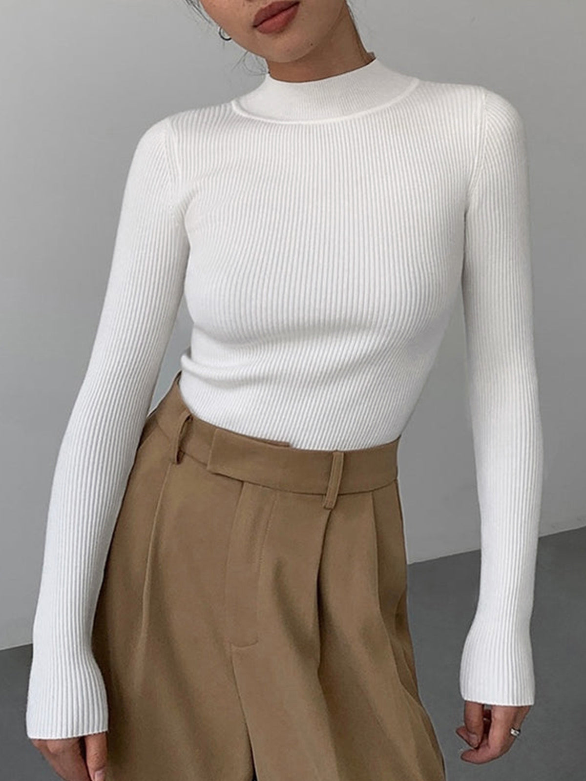 Solene | Weiches Strickkomfort Damen Langarm Top