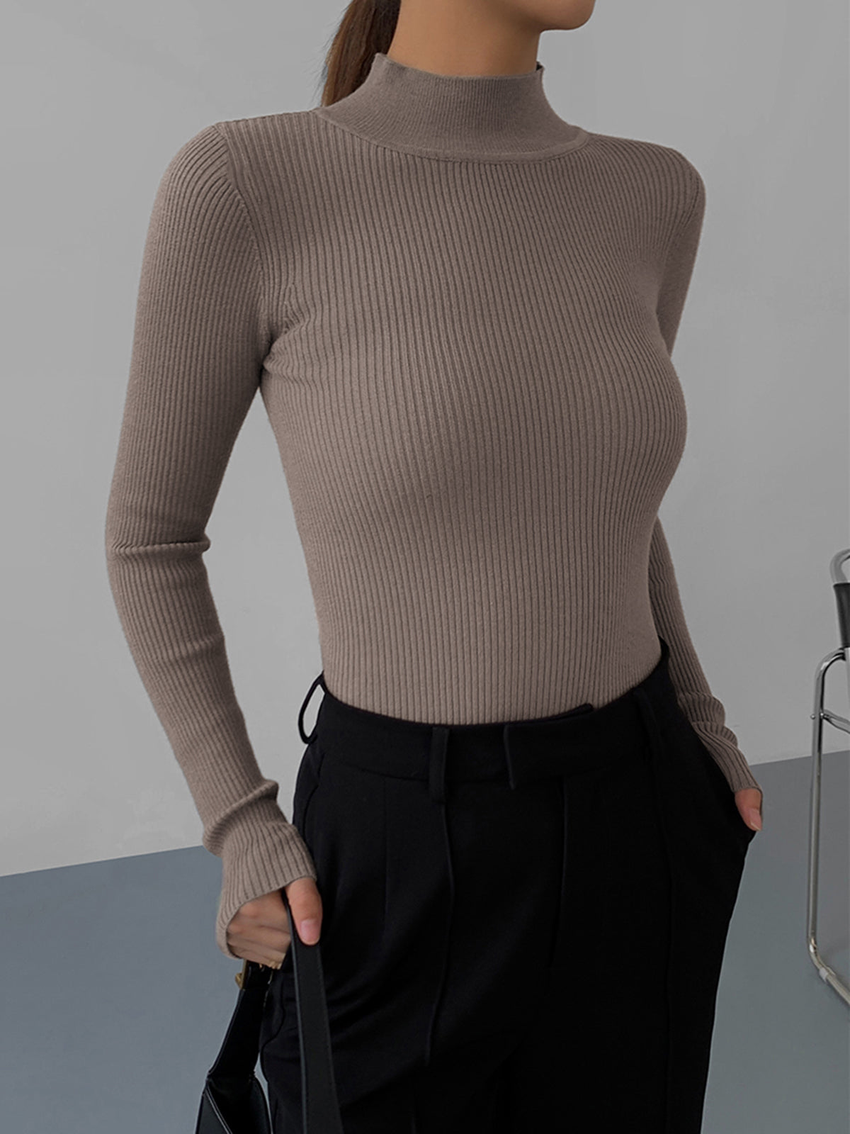 Solene | Weiches Strickkomfort Damen Langarm Top