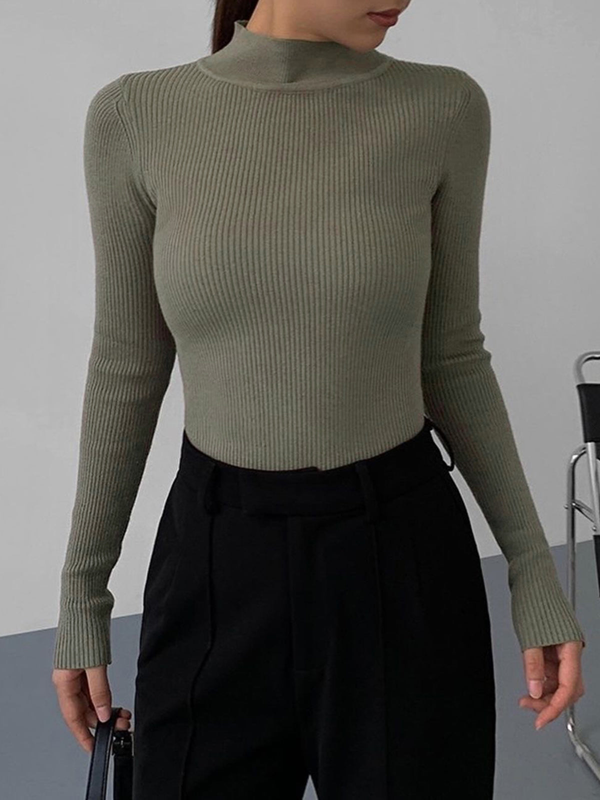 Solene | Weiches Strickkomfort Damen Langarm Top