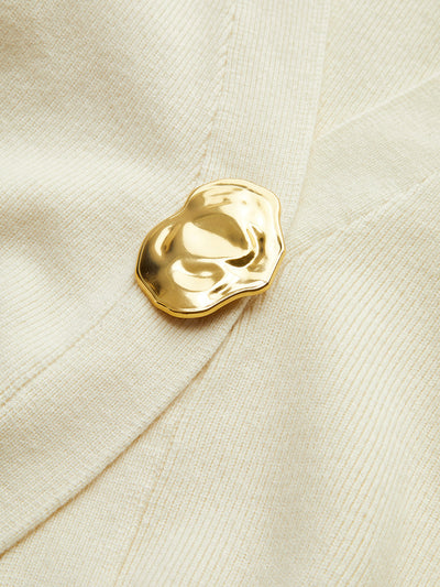 Maris | Goldene Knopfleiste Damen Strickjacke