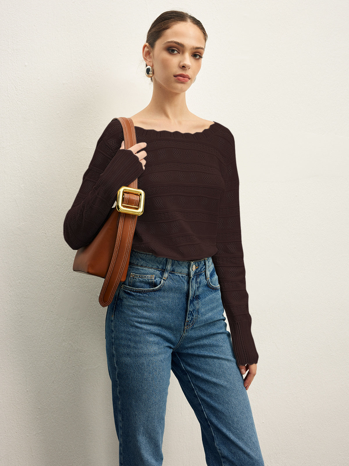 Strickpullover mit offenem Rücken | Häkelmuster | Femininer Look