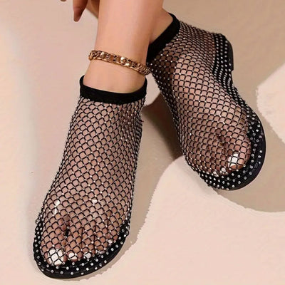 Vallova™ | Glitzernde Mesh-Ketten-Sandalen