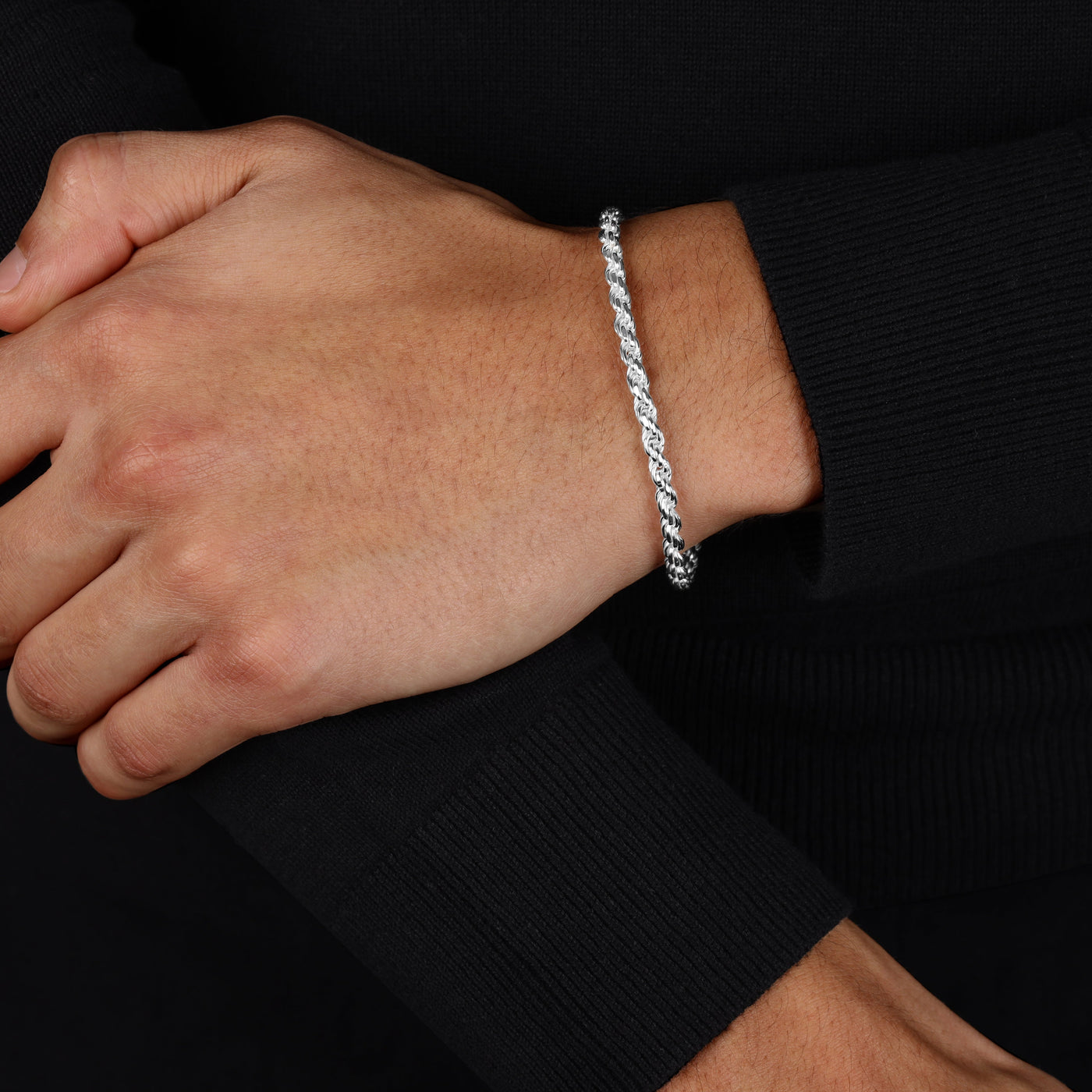 Elegante zeitlose Handwerkskunst Herren Kordelarmband