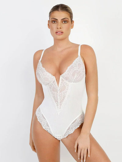 Isolde | Bodysuit mit tiefem V-Ausschnitt