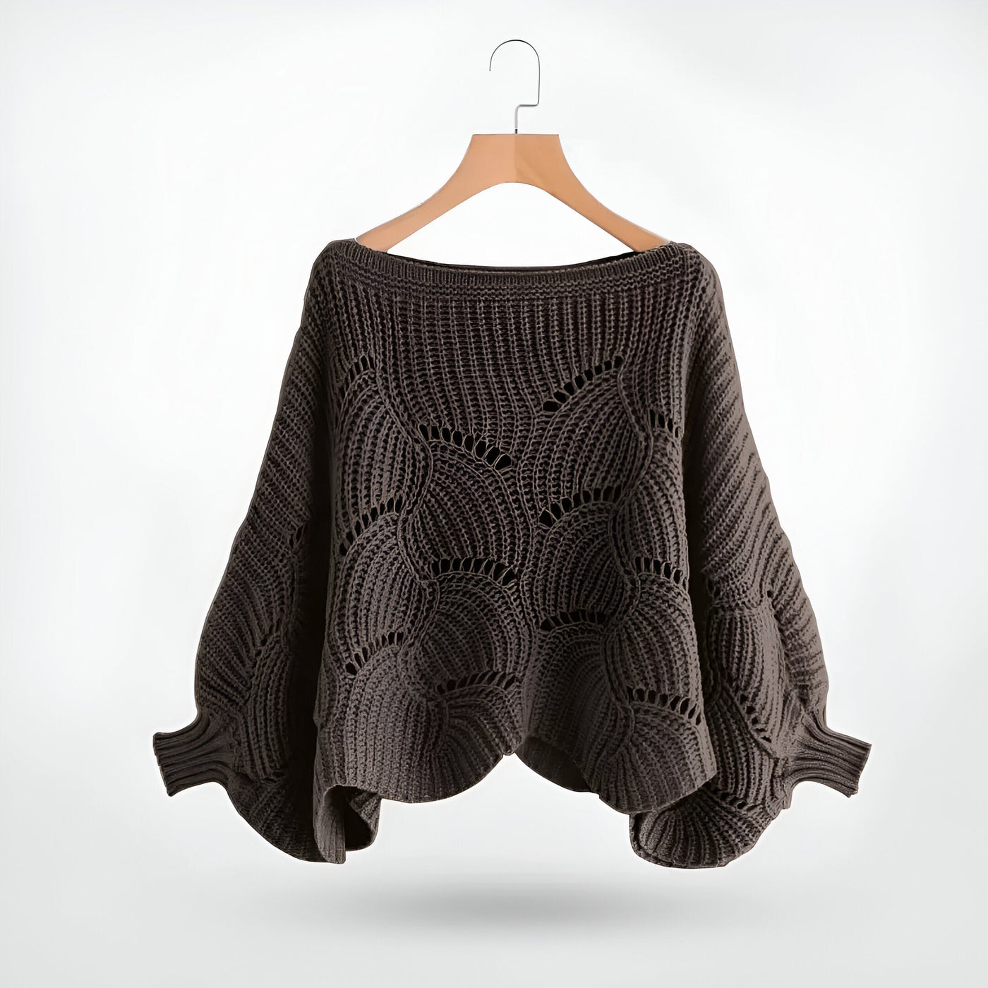 Strickbluse mit Wellenmuster | Weite Ärmel | Femininer Stil