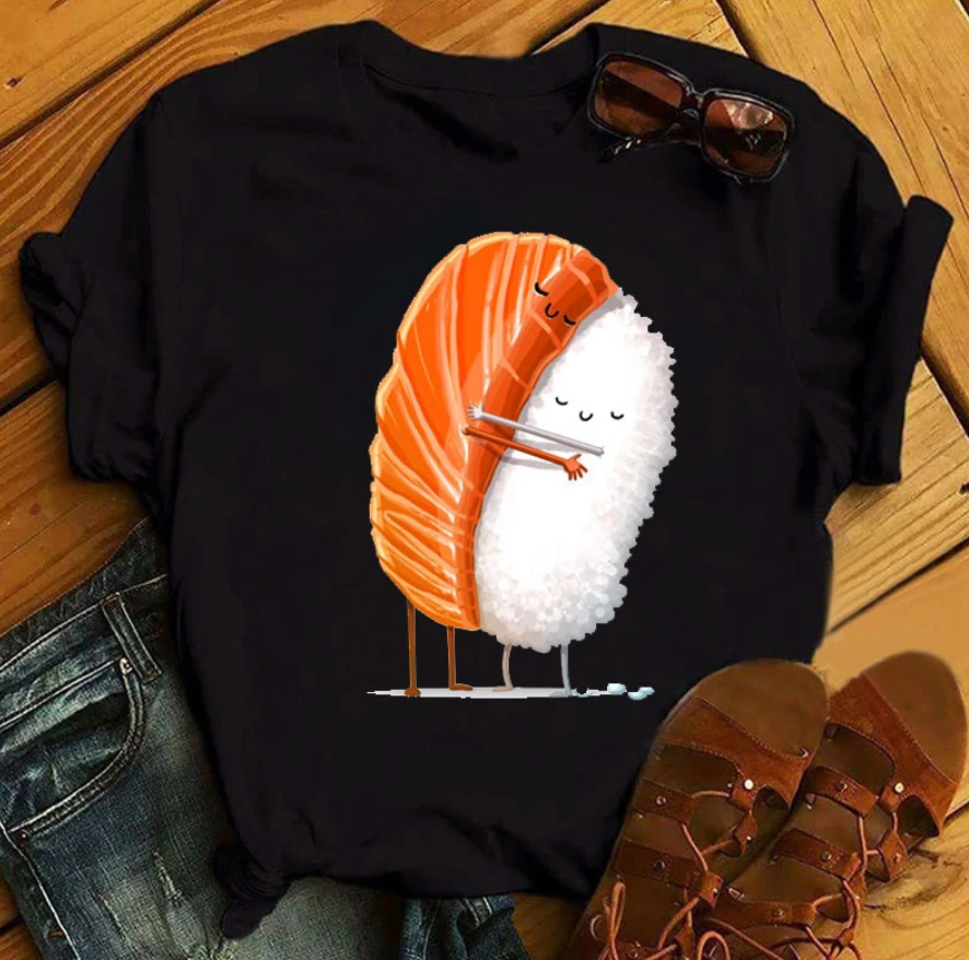 Sushi shirt - modisches t-shirt mit einzigartigen designs