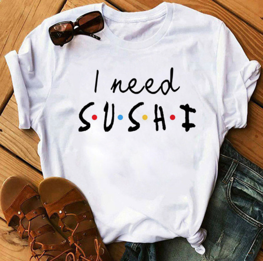 Sushi shirt - modisches t-shirt mit einzigartigen designs