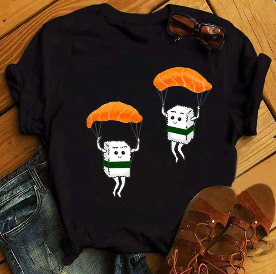 Sushi shirt - modisches t-shirt mit einzigartigen designs