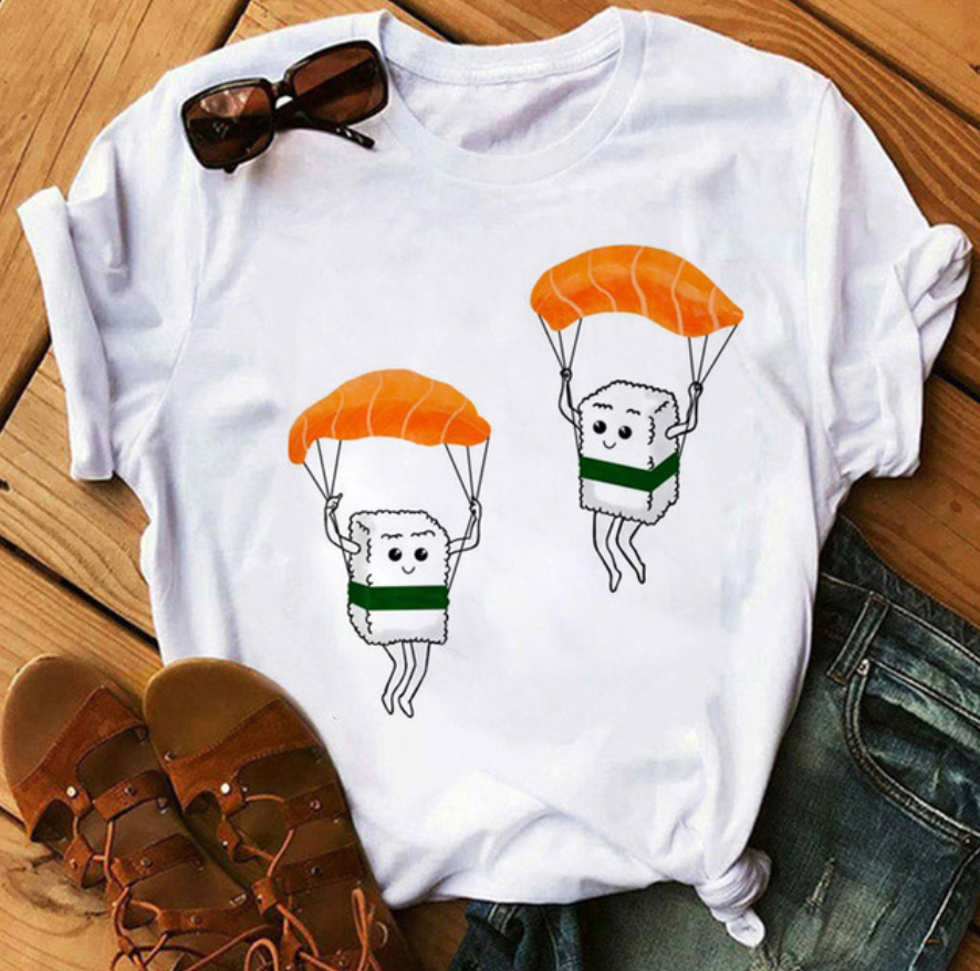 Sushi shirt - modisches t-shirt mit einzigartigen designs