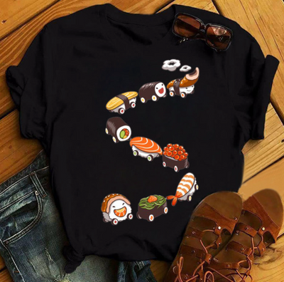 Sushi shirt - modisches t-shirt mit einzigartigen designs
