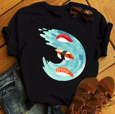 Sushi shirt - modisches t-shirt mit einzigartigen designs