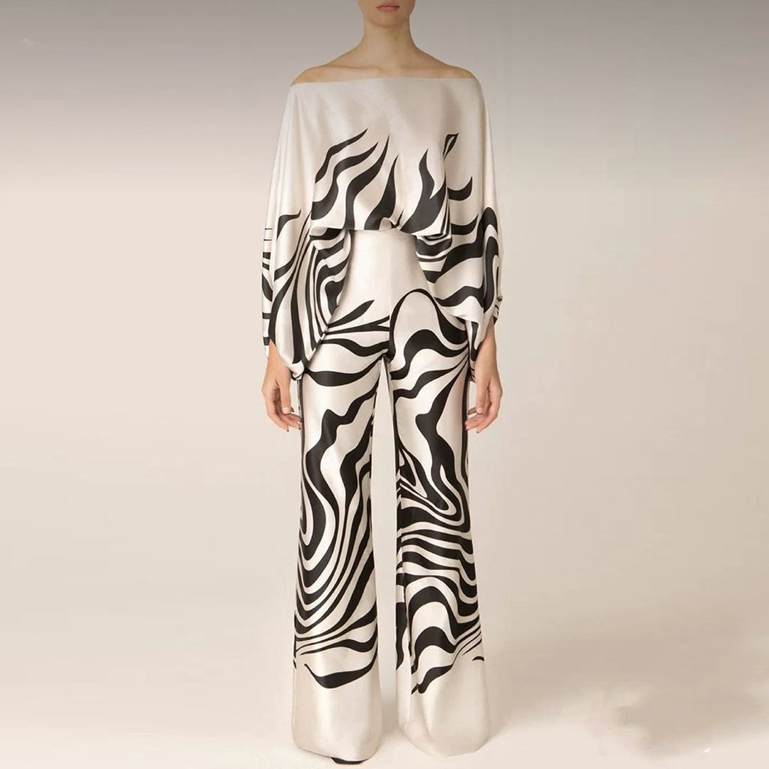 Febie - Schicker Damen Hosenanzug mit weitem Bein, neu