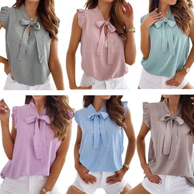 Norma - Elegante Damenbluse mit Schmetterlingsdruck, Sommer