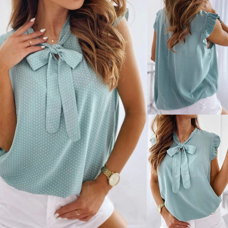 Norma - Elegante Damenbluse mit Schmetterlingsdruck, Sommer