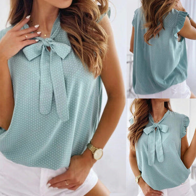 Norma - Elegante Damenbluse mit Schmetterlingsdruck, Sommer