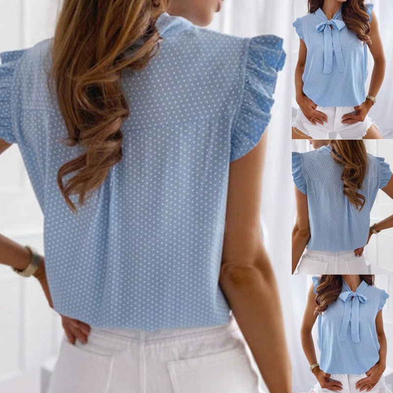 Norma - Elegante Damenbluse mit Schmetterlingsdruck, Sommer