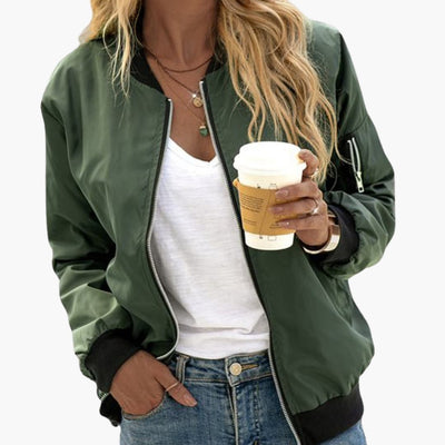 Bomberjacke für Damen mit Reißverschluss