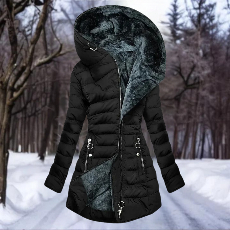 Sienna - Eleganter Plüschmantel für Damen