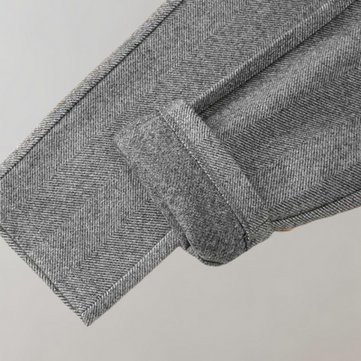 Stoffhose mit hohem Bund | Zarte Struktur | Eleganter Schnitt