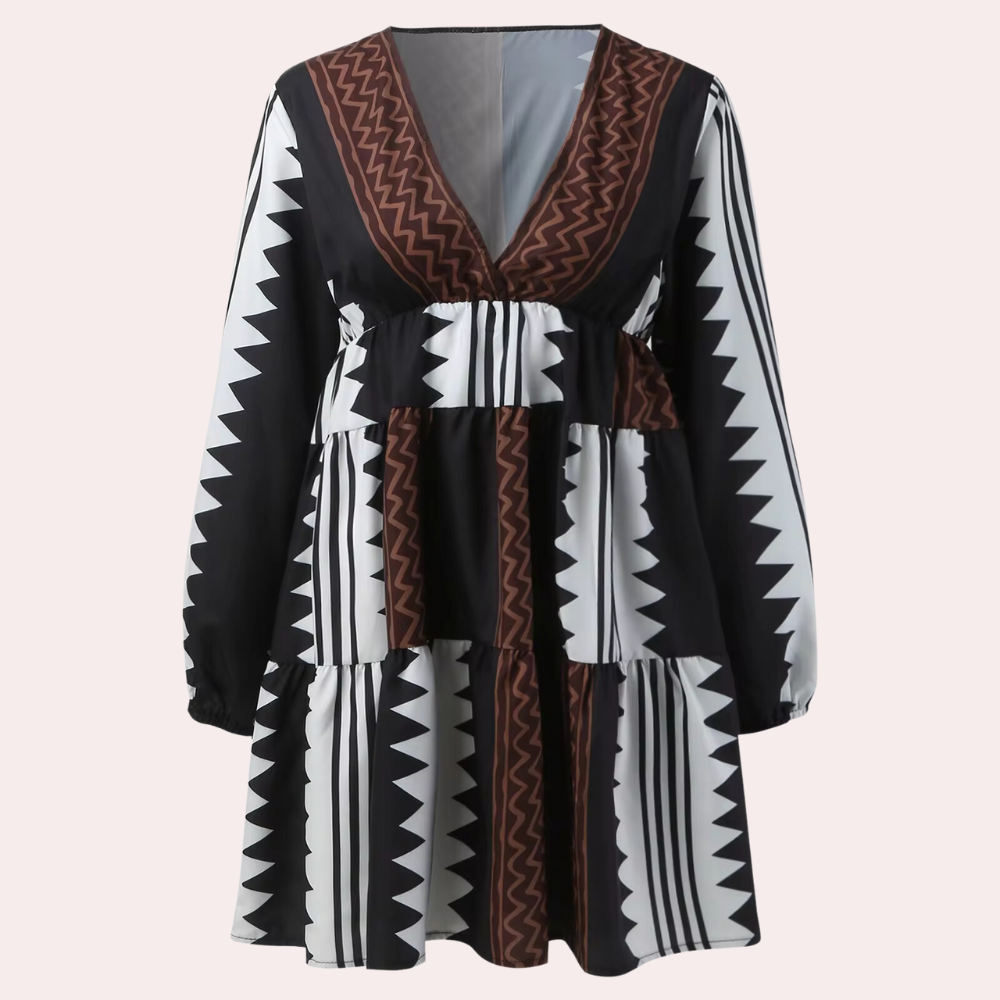 Boho-Kleid mit Ethno-Muster | Luftiger Schnitt | Stilvolle Details