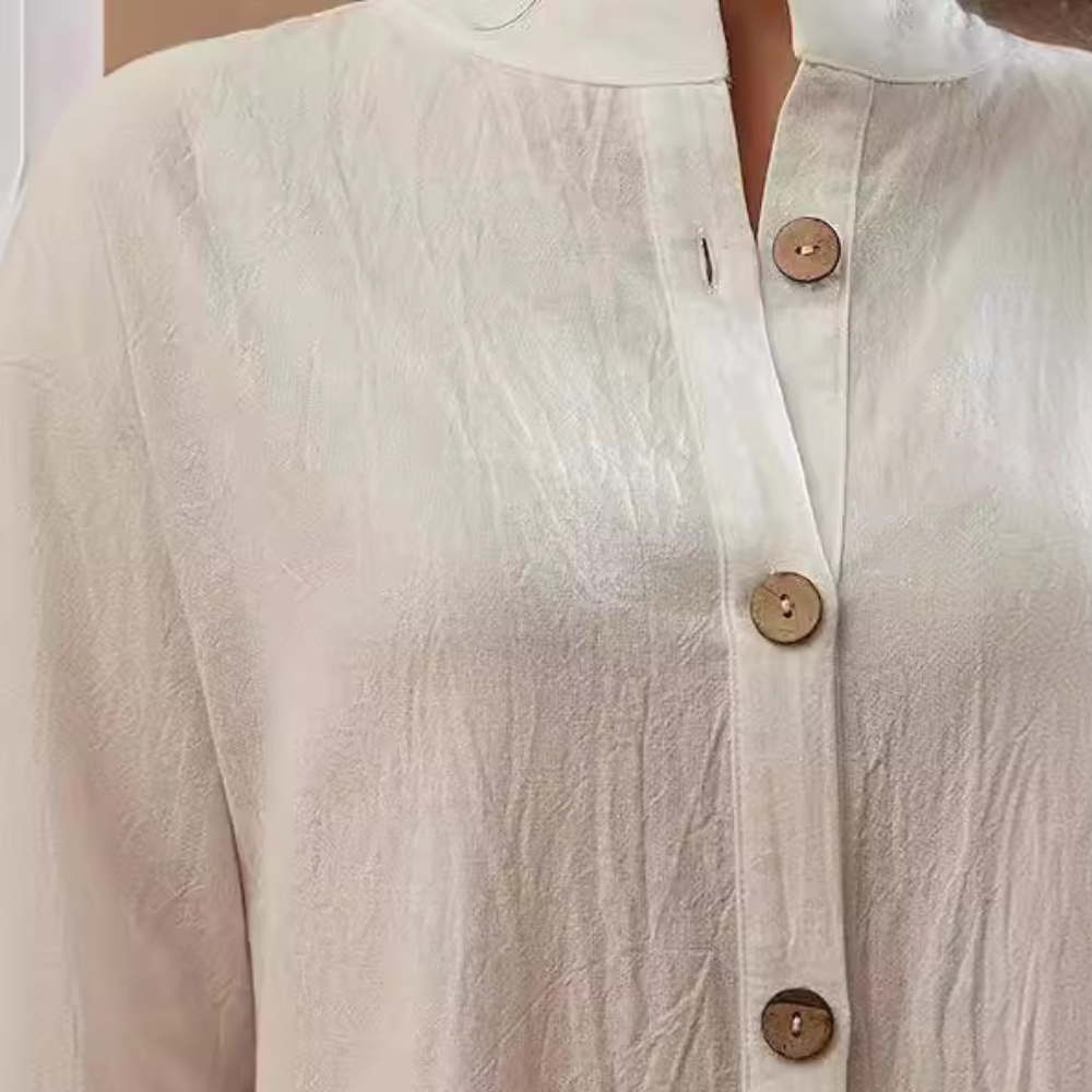 Hemdblusenkleid Damen elegant | Mit Knopfleiste & Lockerem Stil