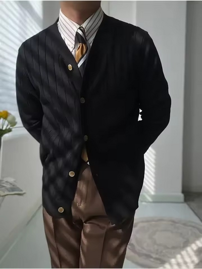 DUSTIN - FEINSTRICK-STRICKJACKE