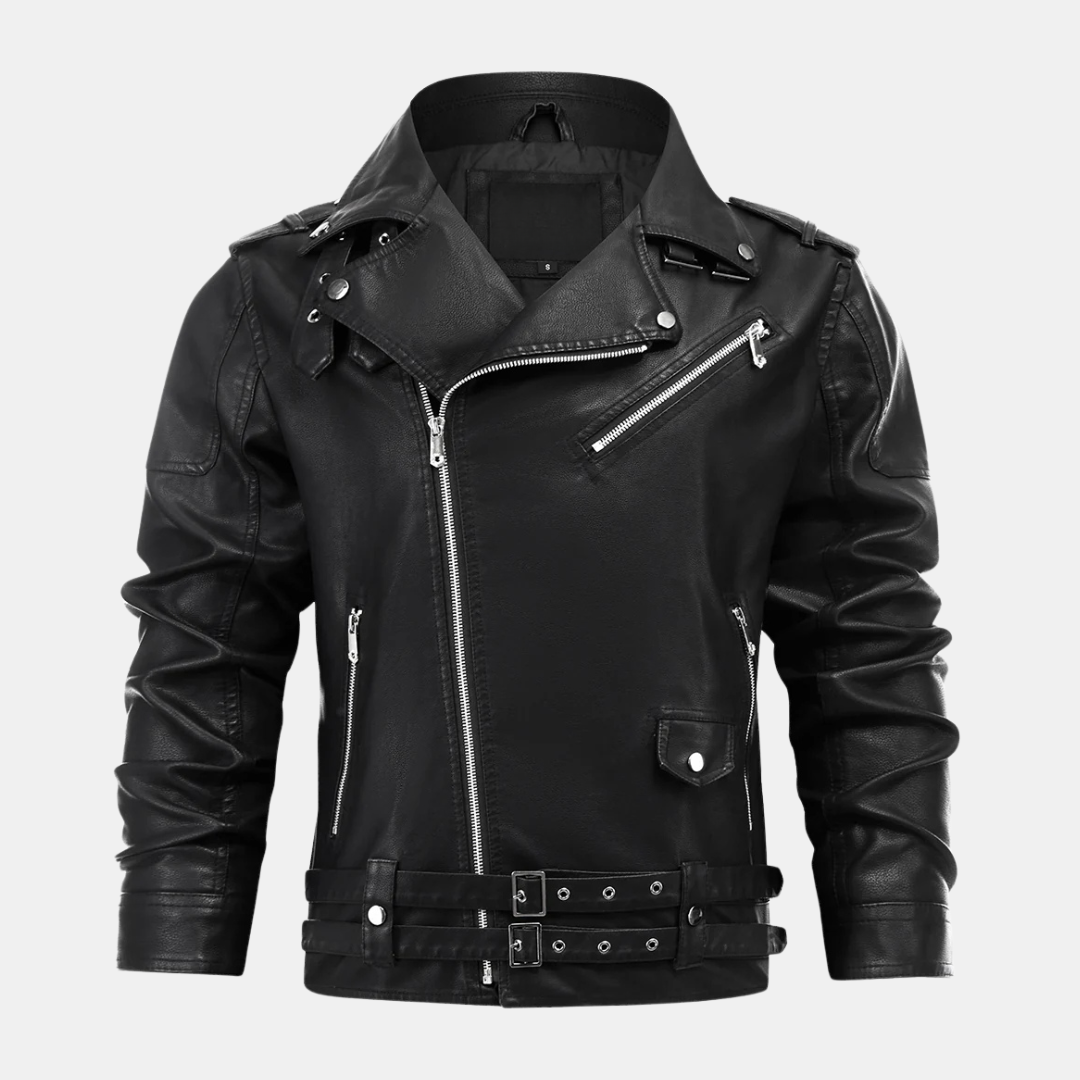 Jesper™ Herren Biker Lederjacke