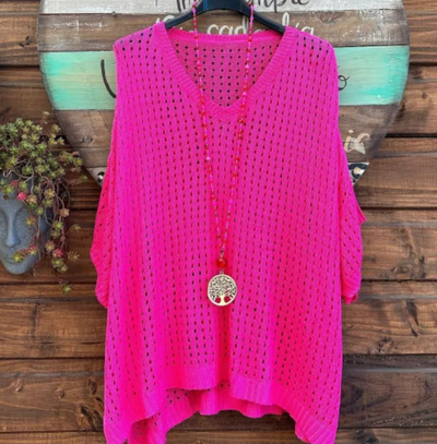 Sommer Pullover mit V-Ausschnitt