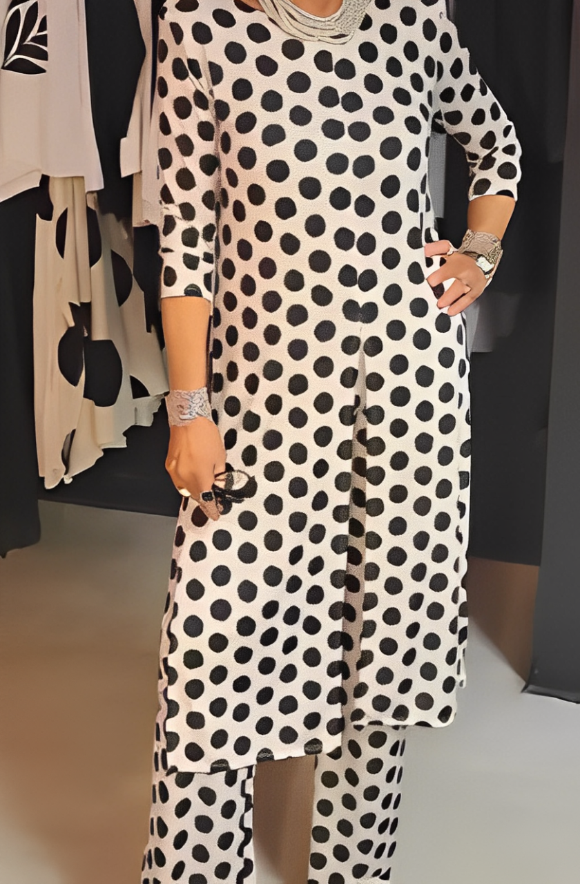 LILIANA | 2-teiliges Set mit Tupfenmuster für legeren Eleganz und vielseitige Sommerlooks