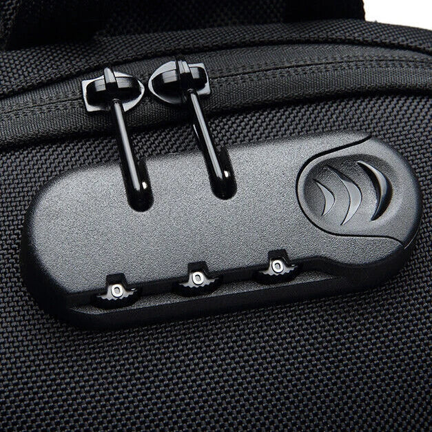 Unisex Eingebauter Ladeanschluss Umhängetasche | Anti-Diebstahl