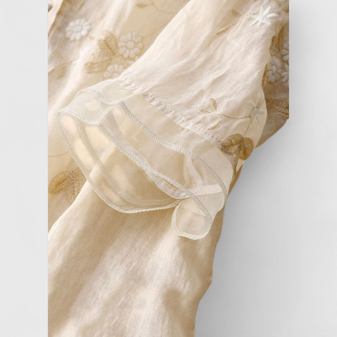 Maisie | Blumenbluse aus Premium-Materialien