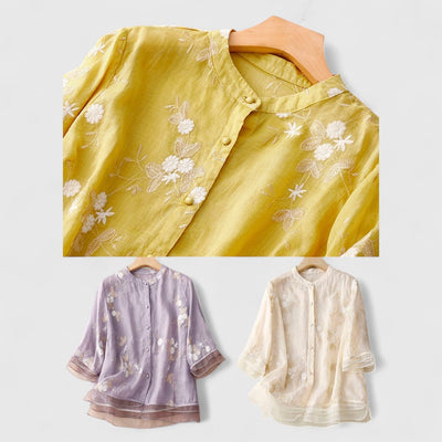 Maisie | Blumenbluse aus Premium-Materialien