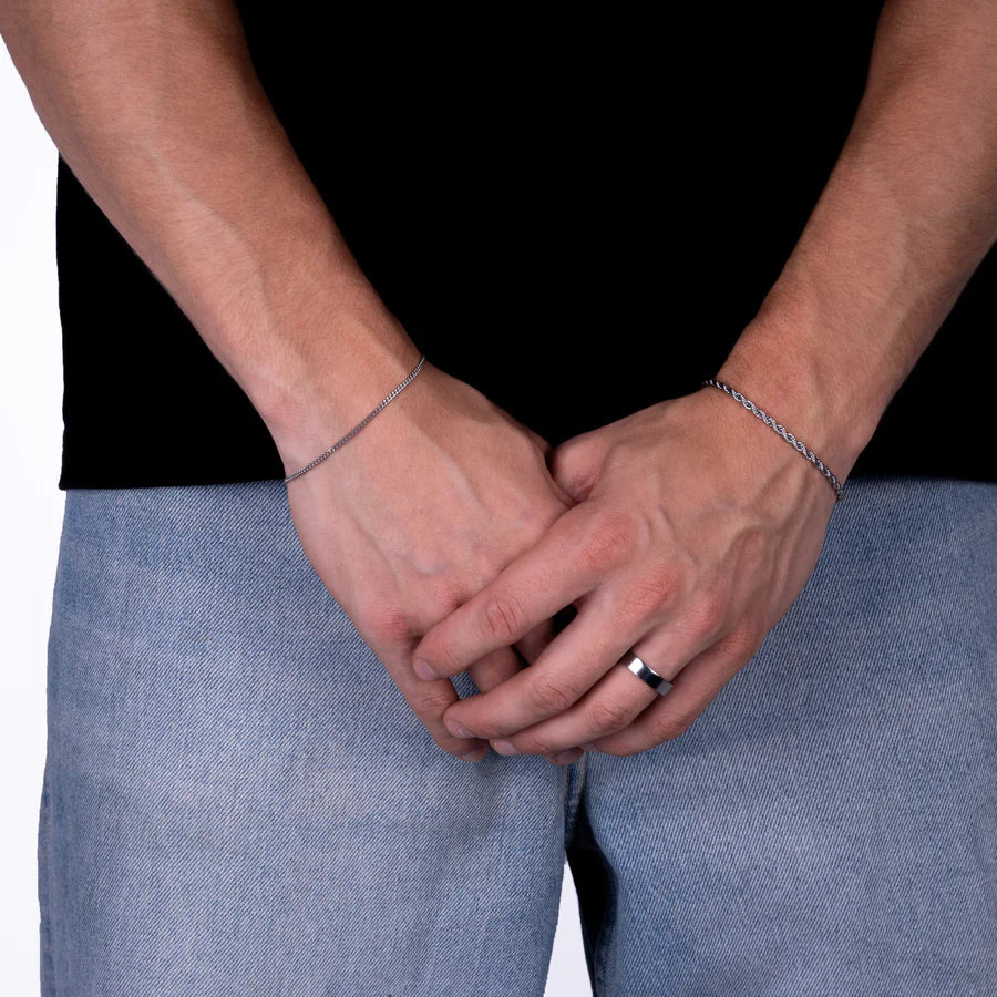 Bundle: Cuban Kette + Armband 2MM (Silber)