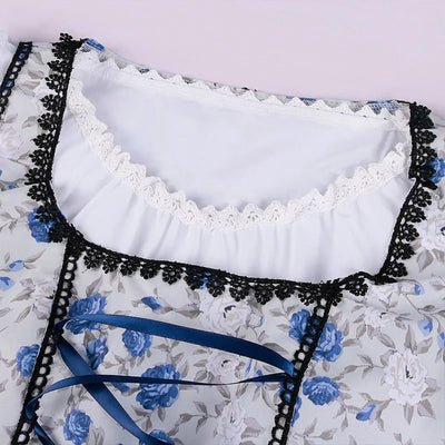 Damen Dirndl Kleid Baumwolle Traditionell Trachtenkleid Elegant