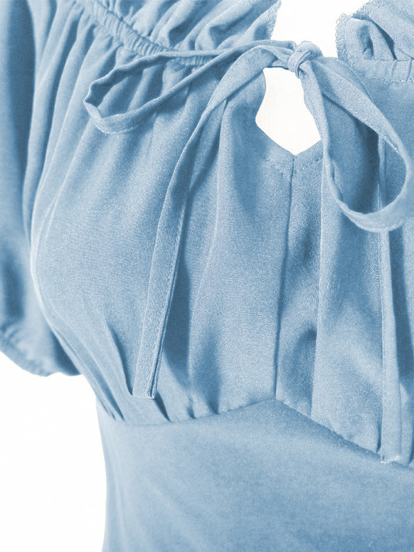 Damen Kleid Leicht Unregelmäßiger Schnitt Elegant