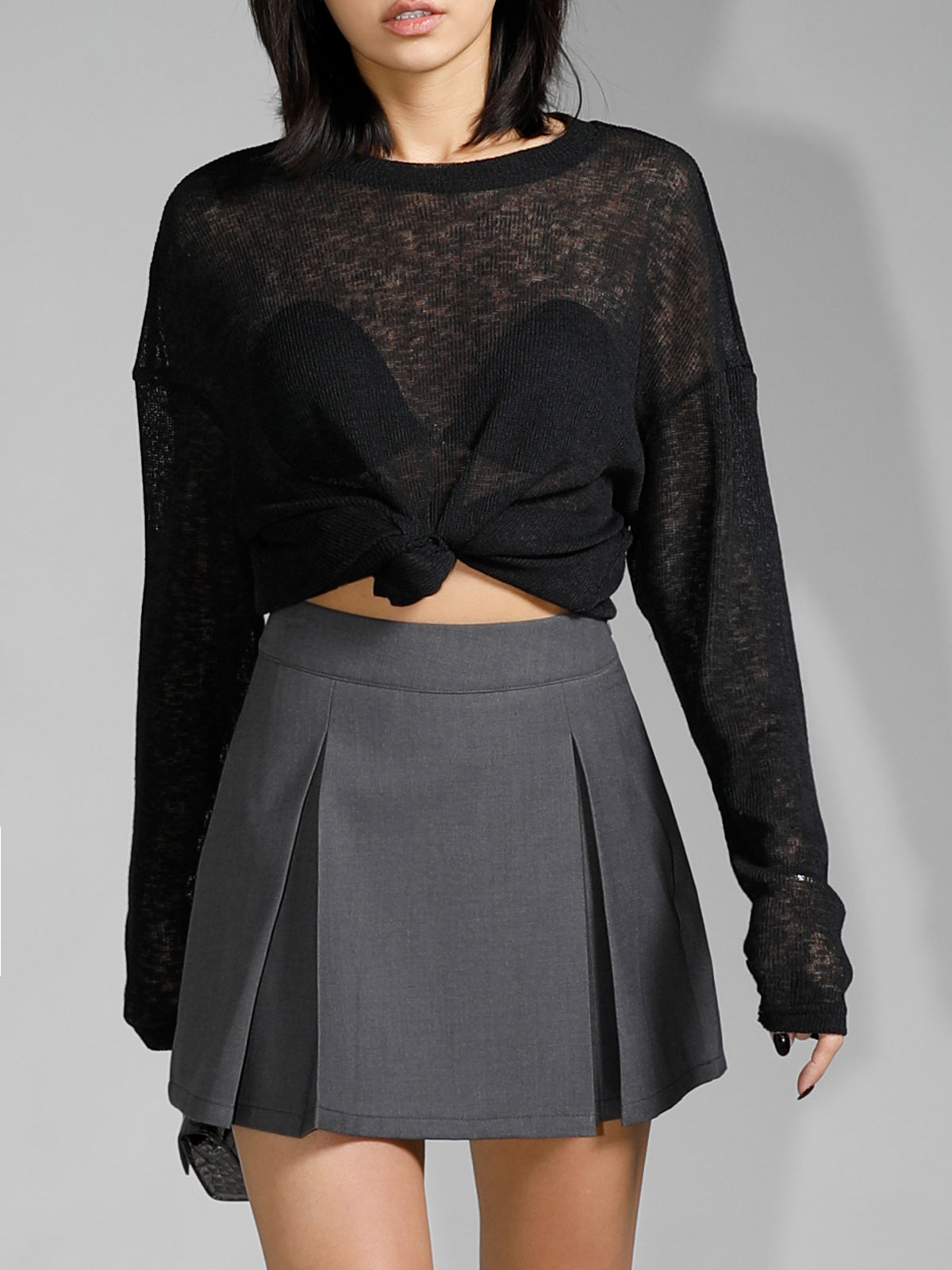 Damen Langarmshirt Leinen Basic Langarmshirts