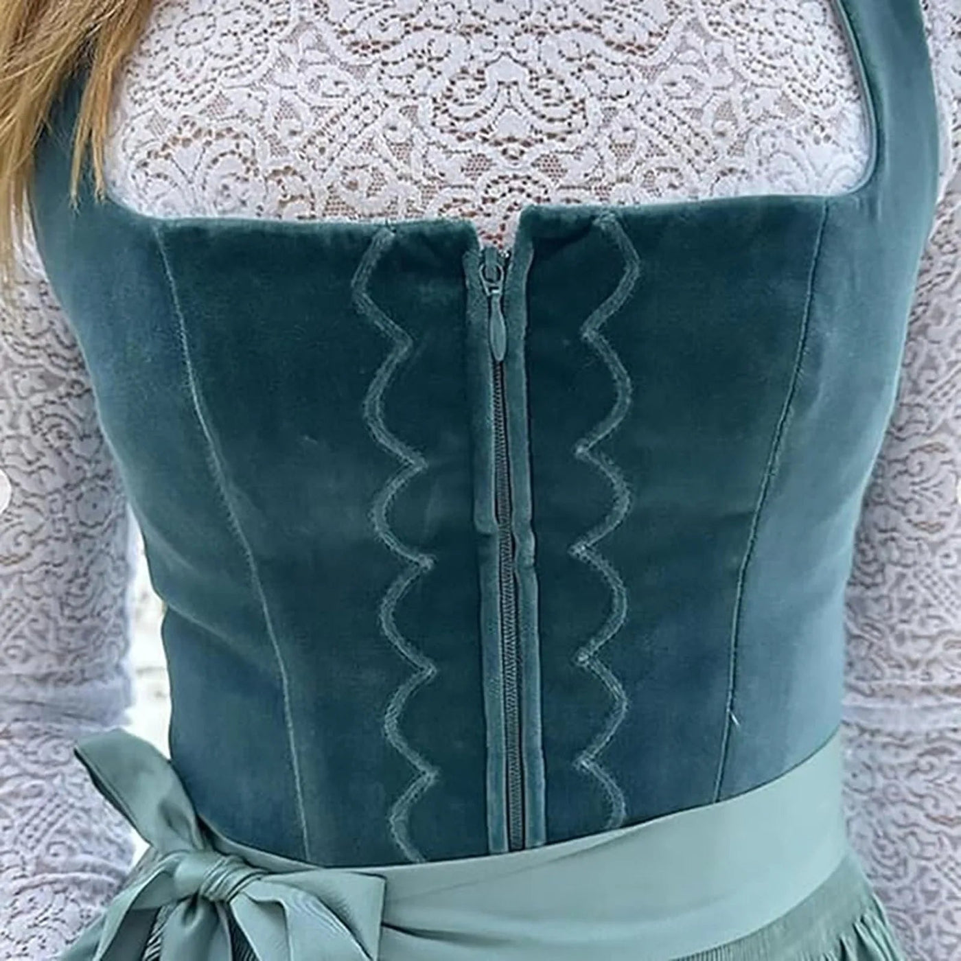 Damen Trachtenkleid Vintage Stil Hochwertiger Stoff für Oktoberfest